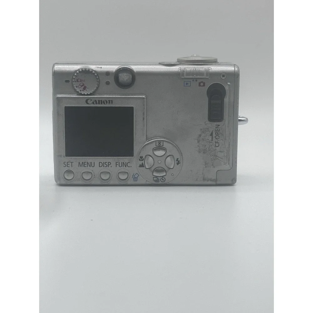 Canon PowerShot S400 Digital ELPH 4.0MP Silver Camera Untested For Parts/Repair
